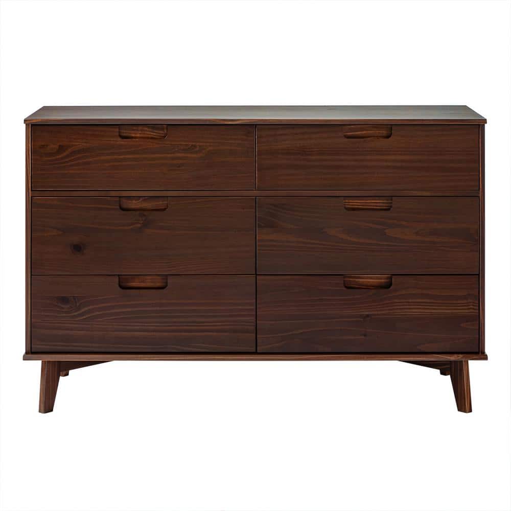 Mid-Century Modern Walnut Dresser with Deep Storage Drawers