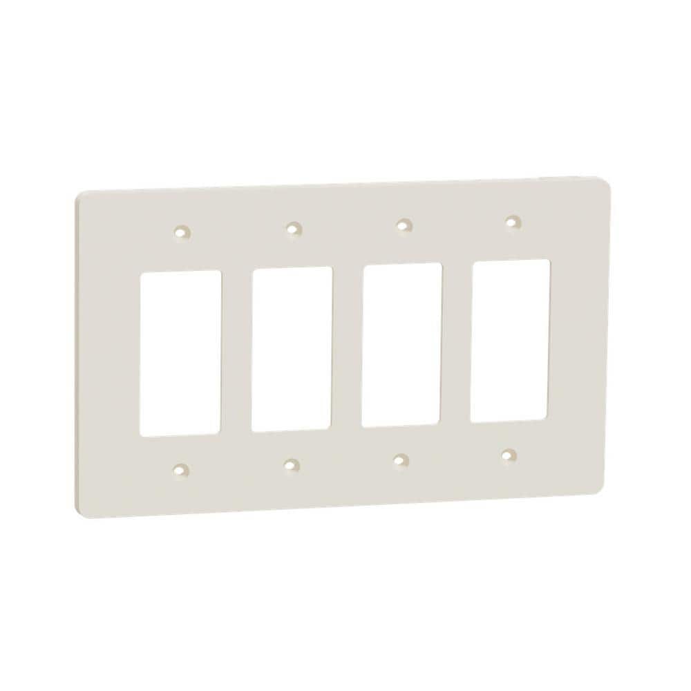 X Series 4-Gang Mid Size Plus Wall Plate Cover Decorator/Rocker Matte Light Almond price history on PriceWatchPro