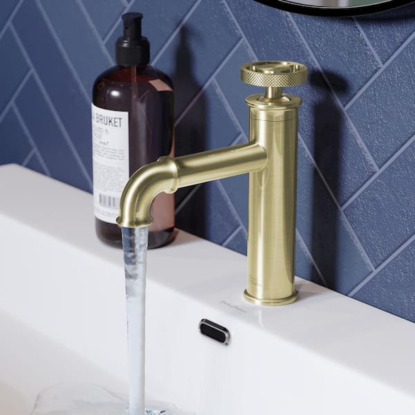 Swiss Madison Avallon Single Hole Single-Handle Bathroom Faucet in Brushed Gold