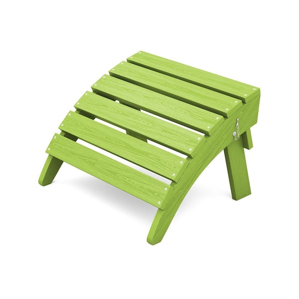 Phewnyzo 19.29 in. x 16.34 in. x 13.38 in. Green Plastic For Outdoor Ottoman Foot Rest