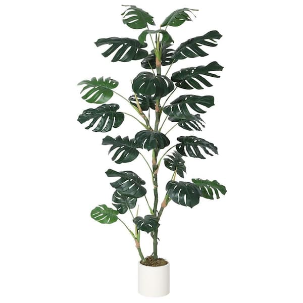 MOVECOM 6 ft. Realistic Artificial Monstera Deliciosa Plant in Pot - UV  Resistant Bendable Stems for Home, Office DHPHo13usi3xv17lsesw