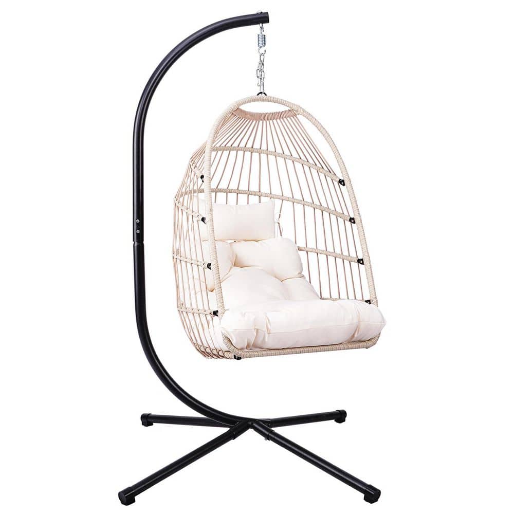 Metal Patio Swing with White Cushions price history on PriceWatchPro