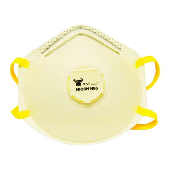 G & F Products Premier Valved Disposable Particulate Respirator (10-Piece per Pack)