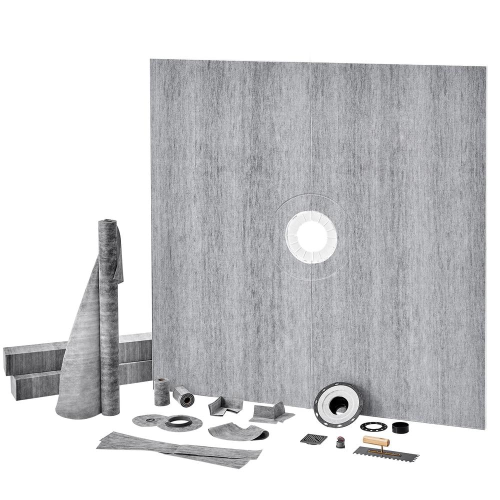 Shower Curb Kit, 72 in. x 72 in. Shower Kit with PVC Flange Shower Pan Kit 4 in. Stainless Steel Grate price history on PriceWatchPro
