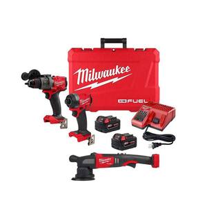 M18 FUEL 18-V Lithium-Ion Brushless Cordless Hammer Drill and Impact Driver Combo Kit (2-Tool) with 15 mm Polisher