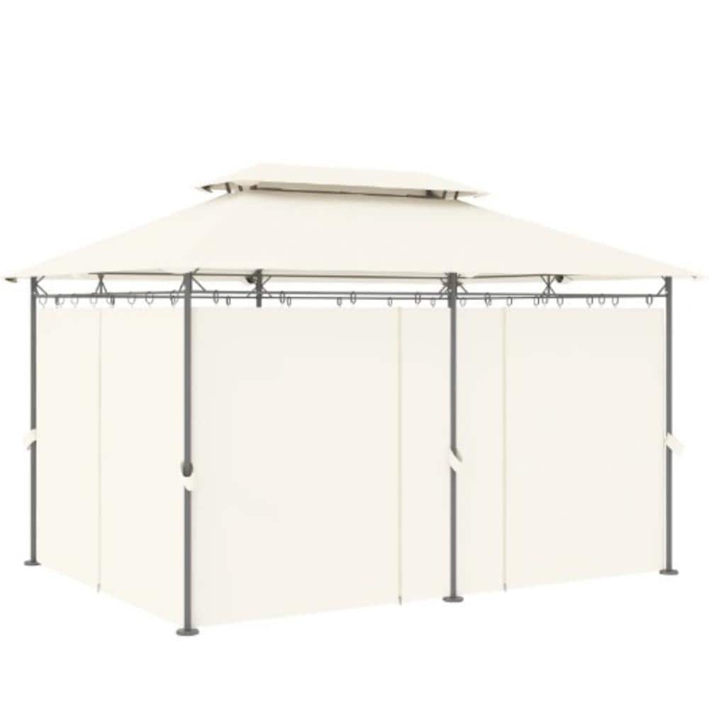 13 ft. x 10 ft. Beige Outdoor Patio Gazebo with Removable Curtains & Two-Tier Roof price history on PriceWatchPro