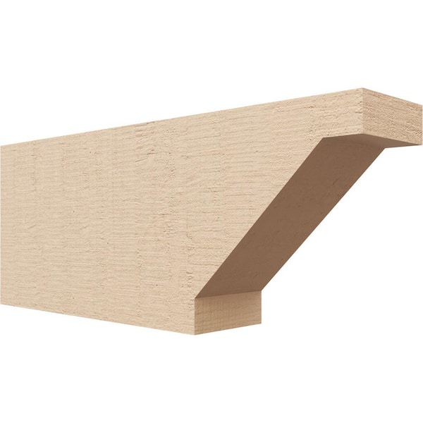 Ekena Millwork 4-in. x 8-in. x 20-in. Burlington Woodgrain, Primed Tan Timberthane Polyurethane Rafter Tail Brace