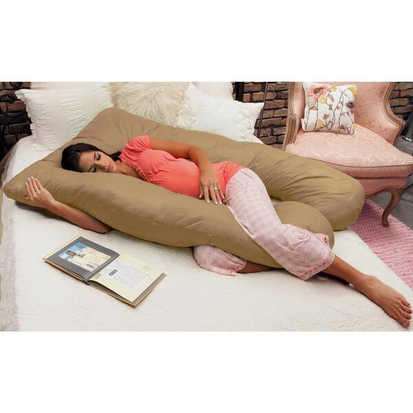 Updated Large Inflatable Pillow Flocked Fabric Pregnancy Pillow