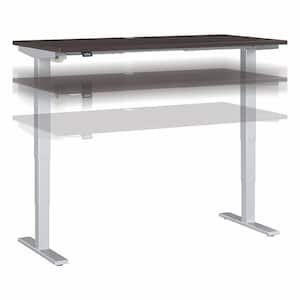 Move 40 Series 59.45 in. Rectangular Storm Gray/Cool Gray Metallic Desk with Adjustable Height