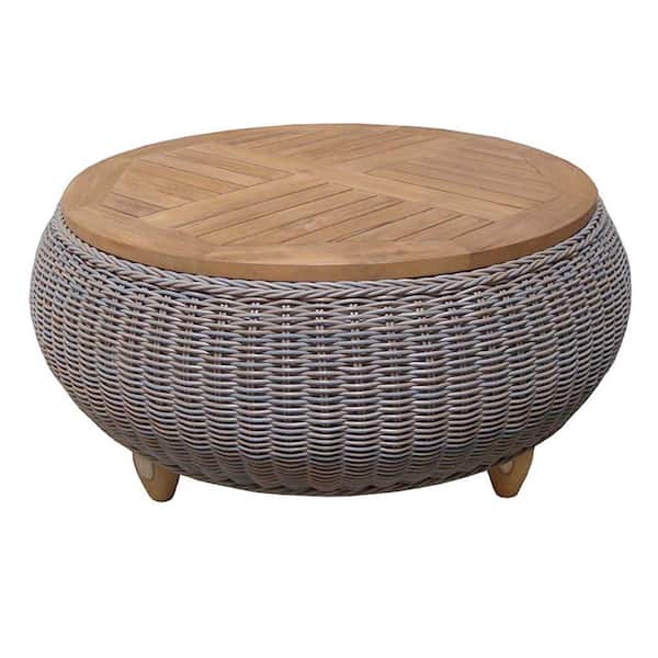 Padma's Plantation Outdoor Paradise Kubu Grey Ottoman