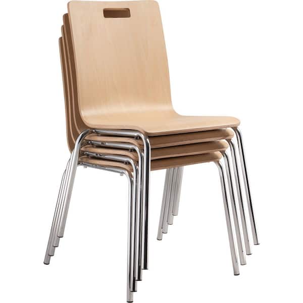 Bushwick Natural Bentwood Cafe Stack Chair (Pack of 4)