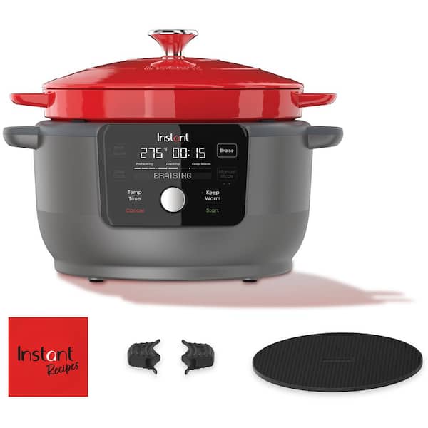 6-Quart Precision Dutch Oven Multi-Cooker - Red, Instant