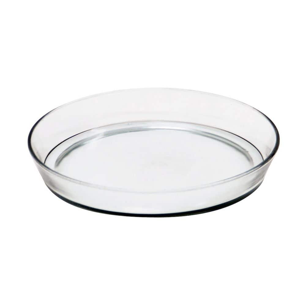 Round Glass Saucer Tray for Indoor and Outdoor Gardening, 10.5 in. Tall, Clear price history on PriceWatchPro