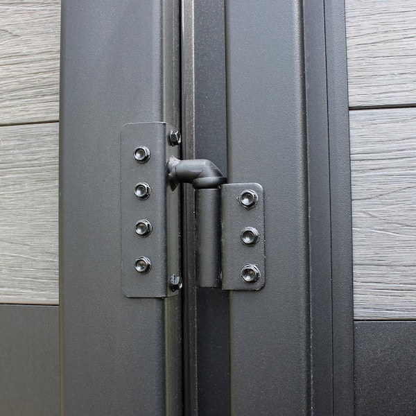 Veranda Euro Style 4 ft. W x 4 ft. H Oxford Grey Aluminum/Composite Estate Adjustable Fence Gate