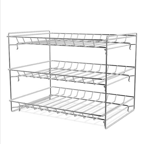Classic Cuisine 10.2 in. x 14.5 in. x 9.2 in. 3-Tier Stackable Can  Organizer Rack HW0500002 - The Home Depot
