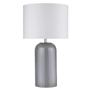 30 in. Gray Standard Light Bulb Bedside Table Lamp