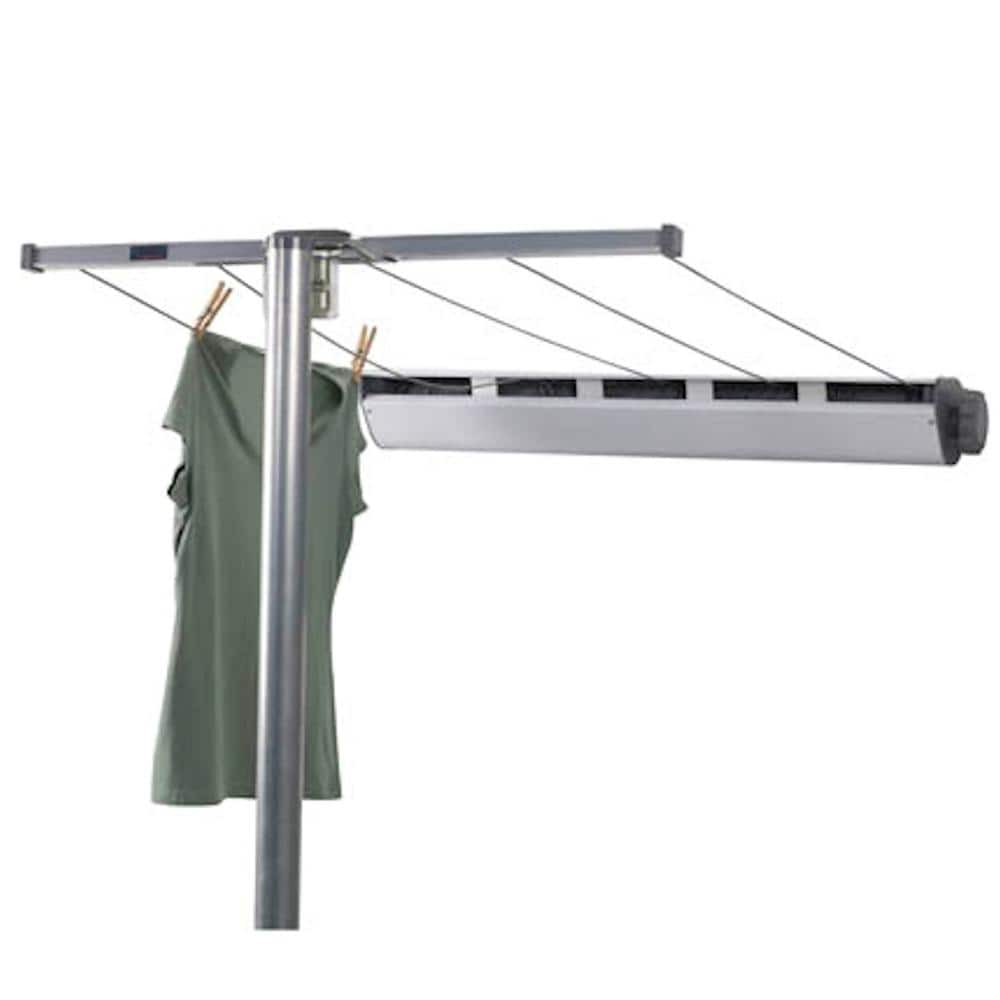 UPC 021961170212 product image for HOUSEHOLD ESSENTIALS 170 ft. Retractable Outdoor Clothesline System, Silver | upcitemdb.com