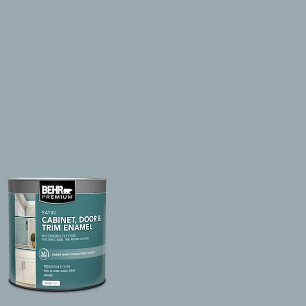 BEHR PREMIUM 1 qt. #N470-4 NorWester Satin Enamel Interior/Exterior Cabinet, Door & Trim Paint