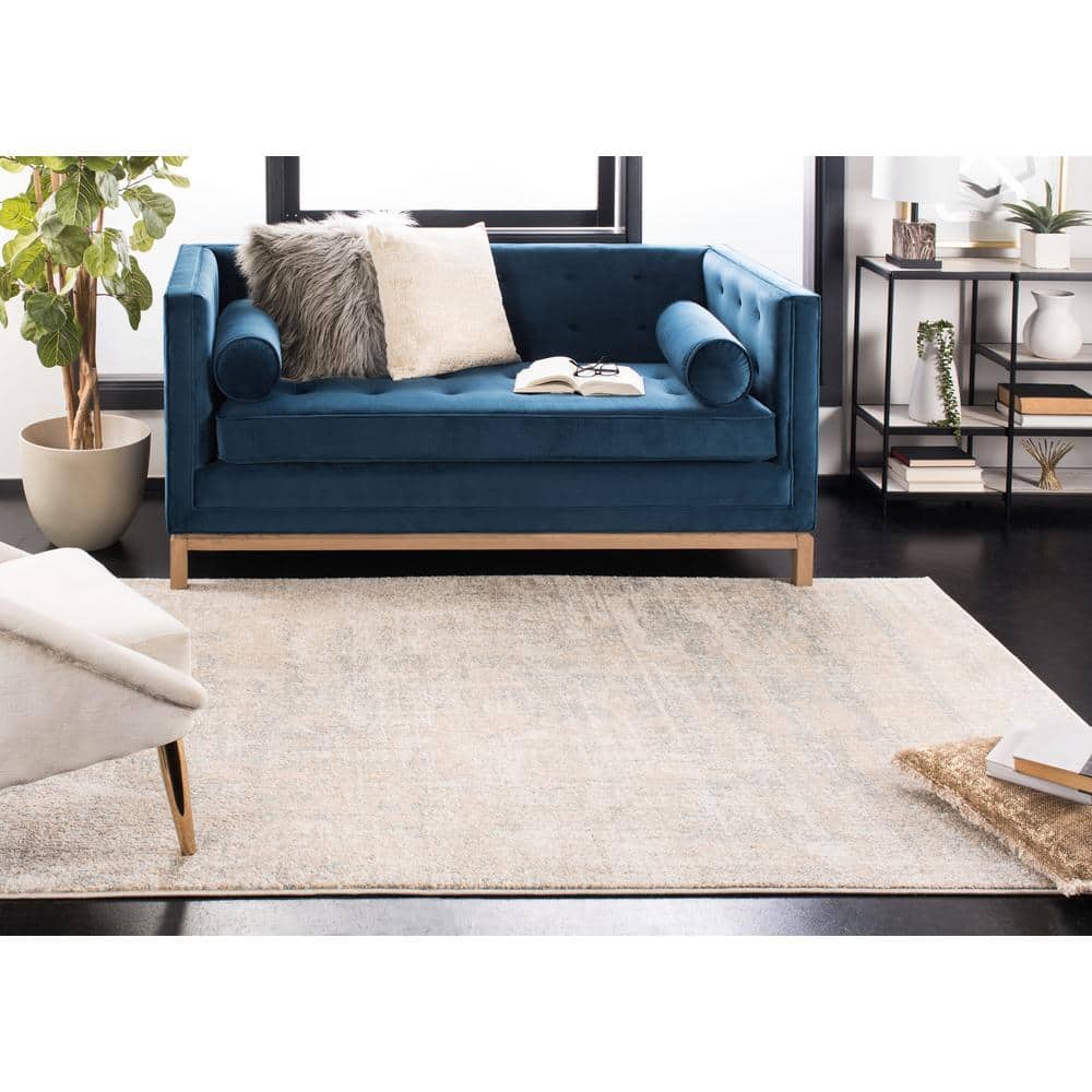Gray Washable Reversible 9' x 12' Synthetic Area Rug