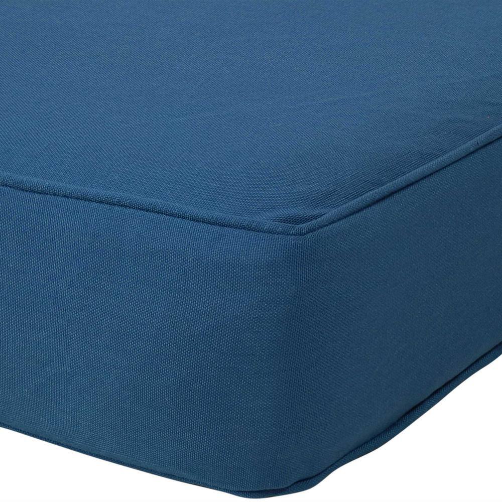 Plush Deep Seating Indoor/Outdoor Chair Cushion Set in Blue