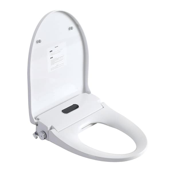 Electric Bidet Seat for Elongated Toilets in White