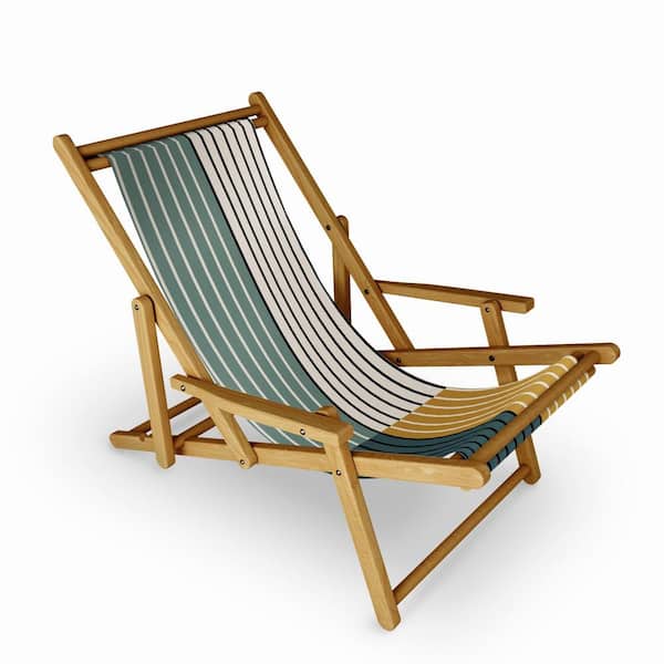DenyDesigns. Colour Poems Color Block Line Abstract VIII Folding Sling Outdoor Lounge Chair
