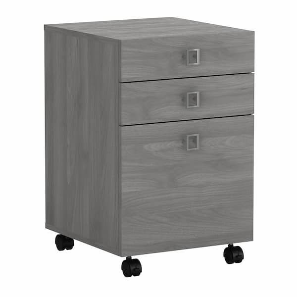 Bush Furniture Echo Modern Gray 3-Drawer Mobile File Cabinet