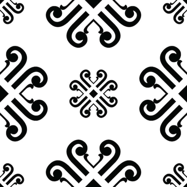 MI ALMA Black B17 5 in. x 5 in. Vinyl Peel and Stick Tile (24-Tiles, 4.17 sq. ft./Pack)