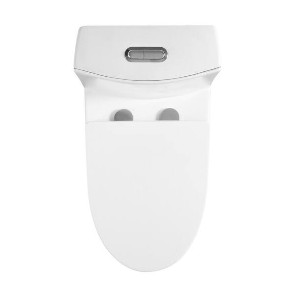 Maincraft 12 In Rough In 1 Piece 1 1 Gpf Dual Flush Elongated Toilet In White Seat Included Hhk0901 Gw
