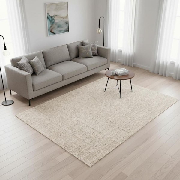 Beige  5 X 8 ft. Woven Geometric Rectangle Indoor Area Rug