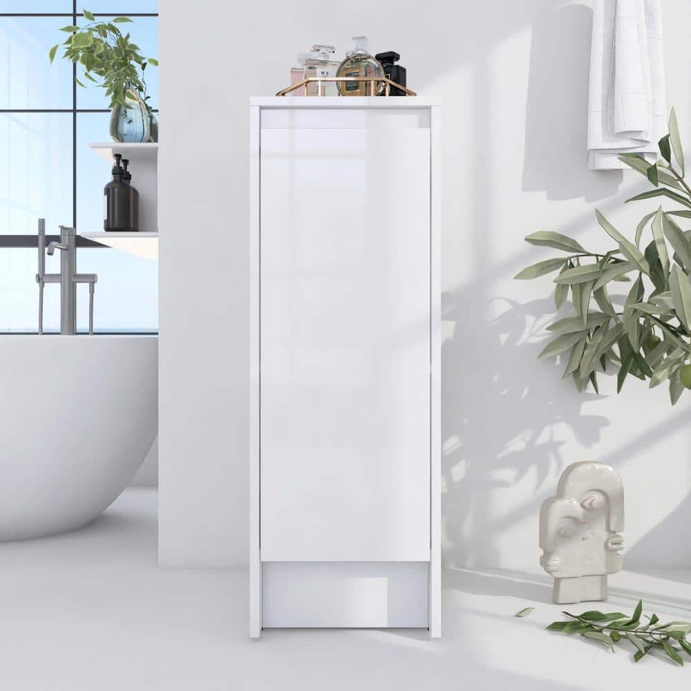 11.8 in. W Freestanding Storage Cabinet in Glossy White Unassembled price history on PriceWatchPro