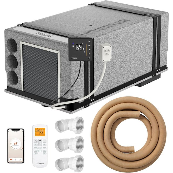 10,000 BTU 115V Under-Bench RV Air Conditioner, Inverter AC Unit with Heat Pump, Embedded Under Sofas and Beds