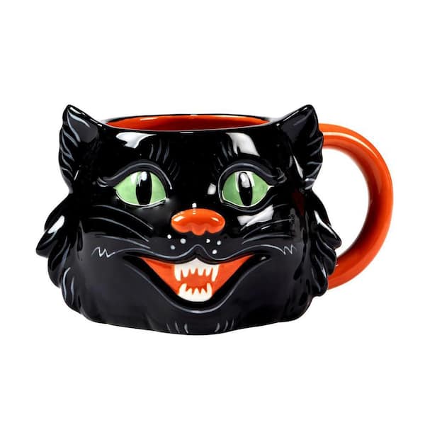 Certified International Scaredy Cat 3D Multicolored Earthenware 22 oz. Mug  Assorted (Set of 4) 37234SET4 - The Home Depot