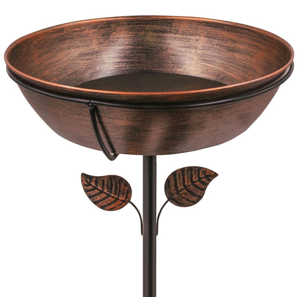 36 in. Bronze Metal Bird Bath with 13 in. Dia. x 3 in. D Removable Bowl and Stable Stake for Garden, Yard and Lawn price history on PriceWatchPro