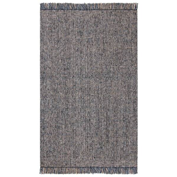 Natural Fiber 5 ft. x 8 ft. Charcoal/Natural Solid Color Area Rug