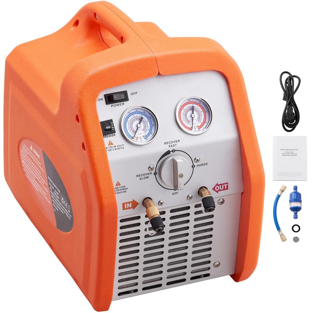 Portable 3/4 HP Refrigerant Recovery Machine AC 120-Volt 60Hz for Vapor Liquid Refrigerant with Overcurrent Protection price history on PriceWatchPro