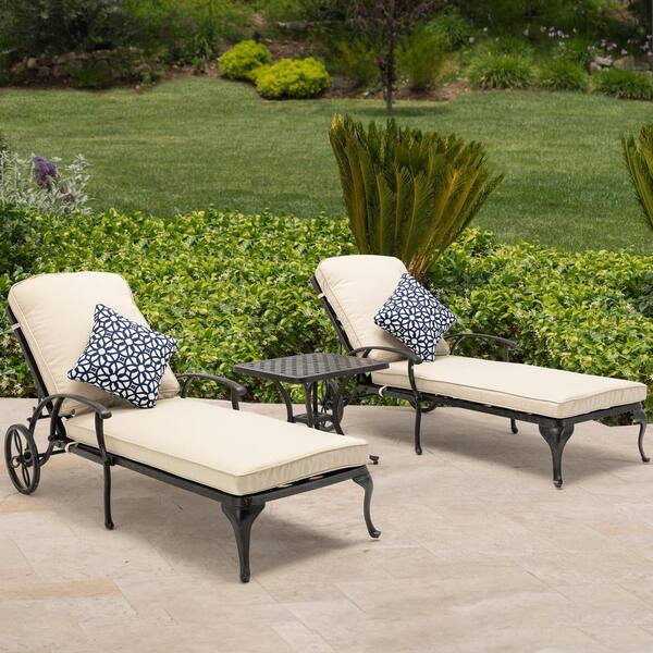 HOMEFUN Antique Bronze 1-Piece Aluminum Adjustable Reclining