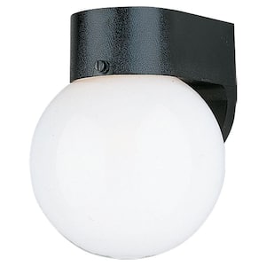 Outdoor Wall 1-Light Smooth White Outdoor Wall Lantern Sconce