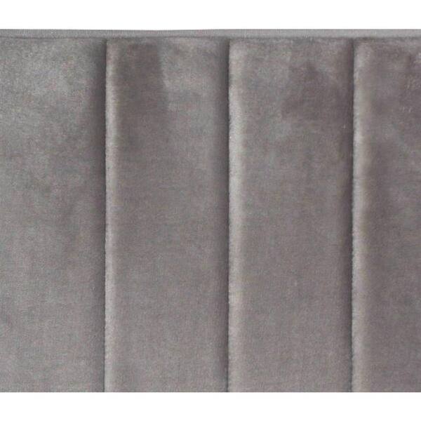 Home Dynamix 32-in x 20-in Gray Microfiber Bath Mat in the