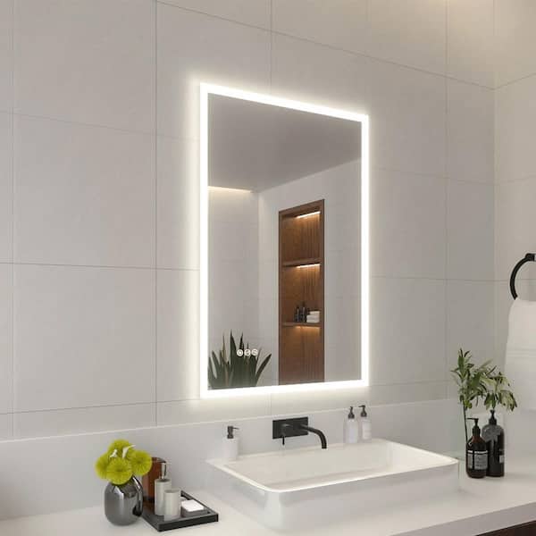 24 in. W x 36 in. H Rectangular Frameless LED Wall Bathroom Vanity Mirror