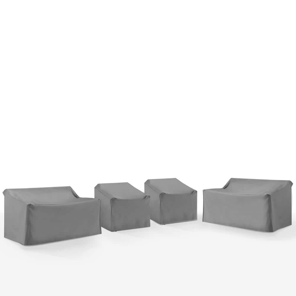 CROSLEY FURNITURE 4Pieces Gray Outdoor Sectional Furniture Cover Set MO75036GY The Home Depot