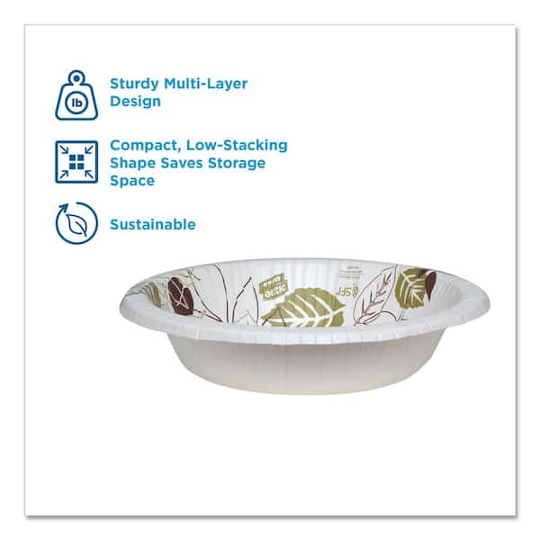 DIXIE Pathways 20 oz. Green/Burgundy Heavyweight Disposable Paper Bowls  (500-Carton) DXESX20PATH - The Home Depot