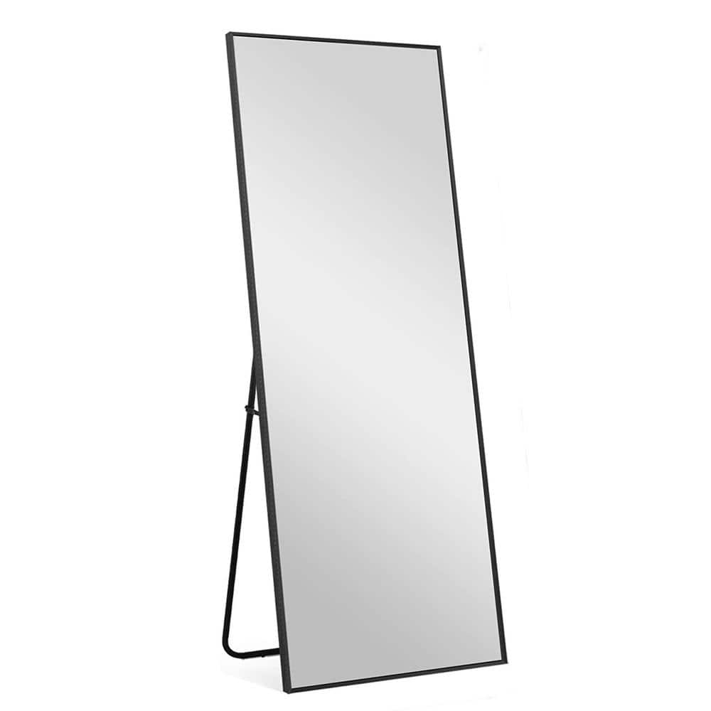 Cubilan 21 in. W x 64 in. H Rectangle Framed Full Length Black Mirror