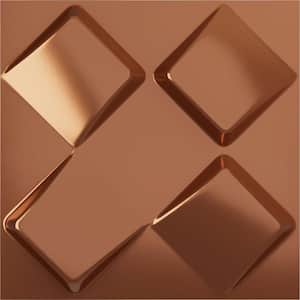 19-5/8"W x 19-5/8"H Bradley EnduraWall Decorative 3D Wall Panel, Copper (12-Pack for 32.04 Sq.Ft.)