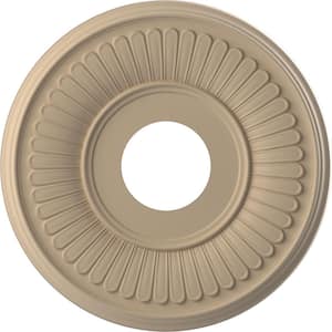 13 in. O.D. x 3-1/2 in. I.D. x 3/4 in. P Berkshire Thermoformed PVC Ceiling Medallion in UltraCover Satin Smokey Beige