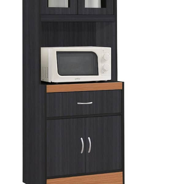 HODEDAH Kitchen Cabinet with 1-Drawer, plus Space for Microwave in