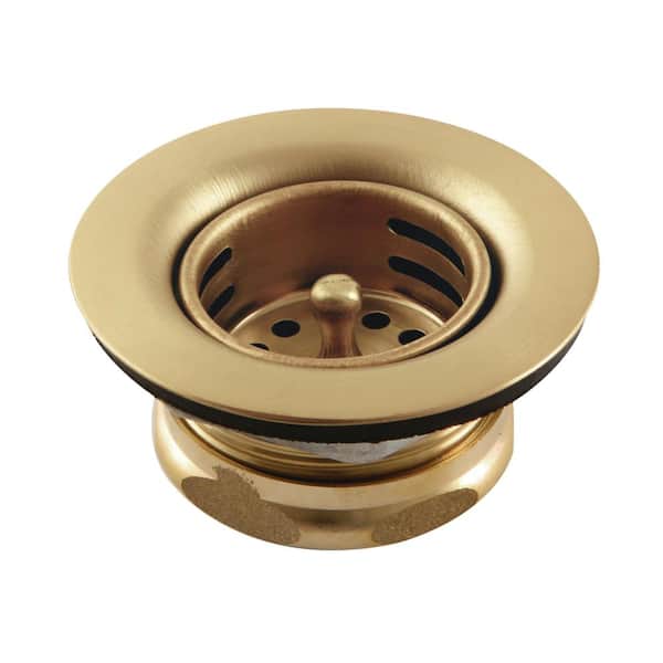 Tacoma 2-13/16 in. Bar Prep Basket Strainer Drain in Brushed Brass