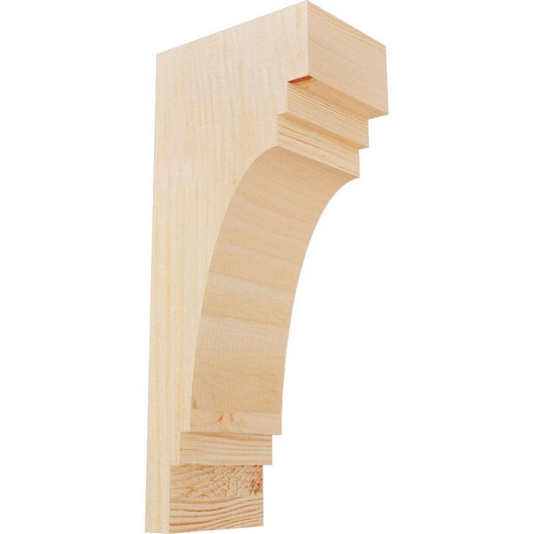 Ekena Millwork 4 in. x 6 in. x 14 in. Douglas Fir Pescadero Rough Sawn Corbel