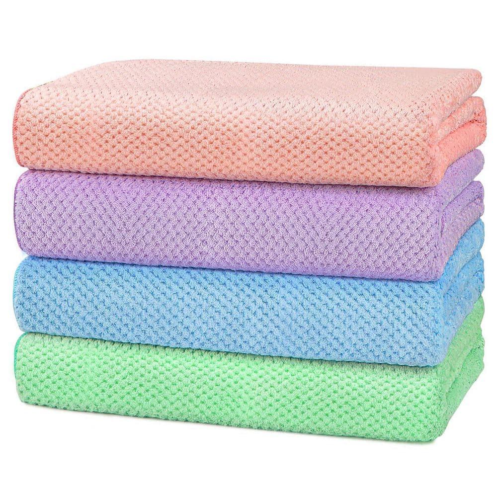 30 x 60 in. Large Microfiber Bath Towels, Soft, Absorbent, and Quick Dry To