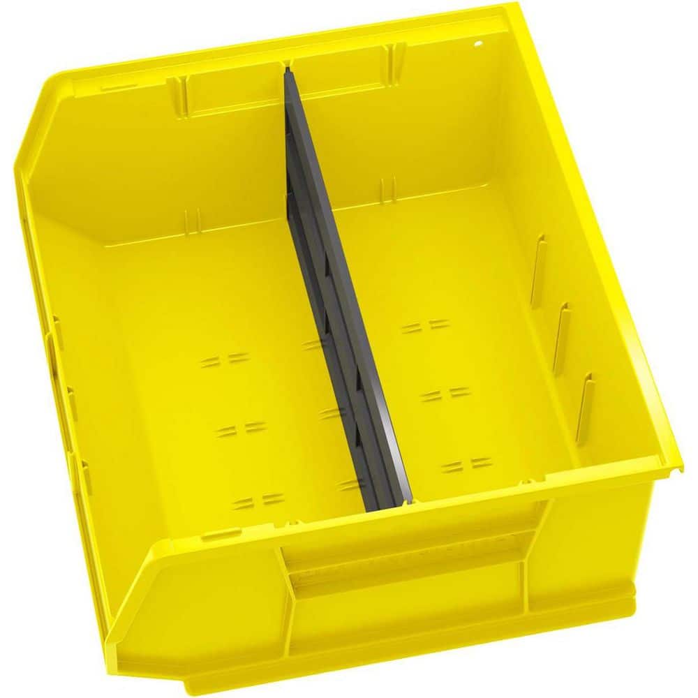 Set of 6 Heavy-Duty Yellow Stackable Storage Bins